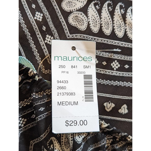 NWT Maurices Sheer Chiffon Halter Top Paisley and Floral Handkerchief He… - Picture 4 of 6